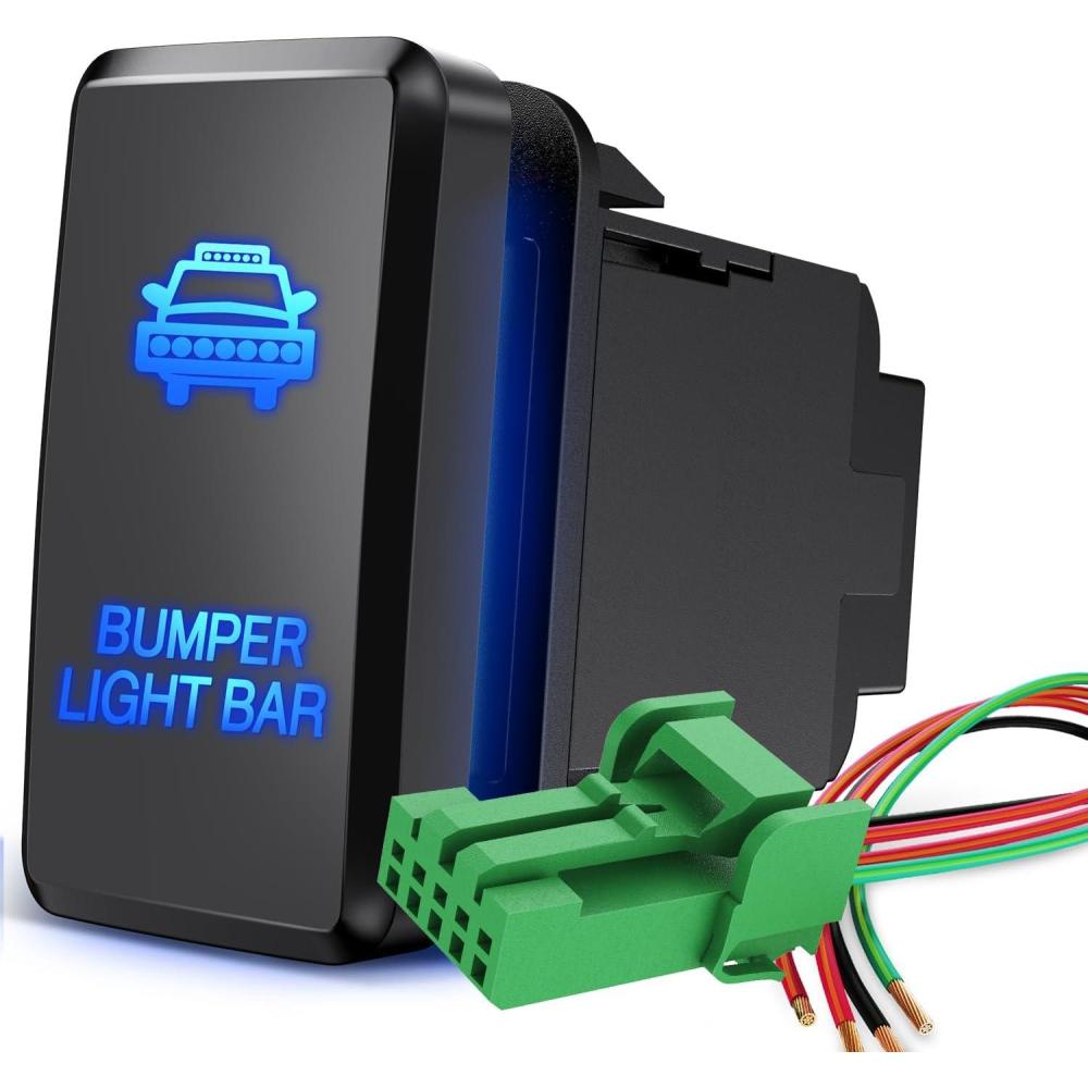 imageNilight Rocker Switch Style USB Outlet Socket LED Voltmeter 12V PD Type C and QC 30 Outlets Car Using 154quot x 083quot Replacement with Inline Fuse for Tacoma Tundra 4Runner FJ Cruiser Hilux FortunerBUMPER LIGHT BAR