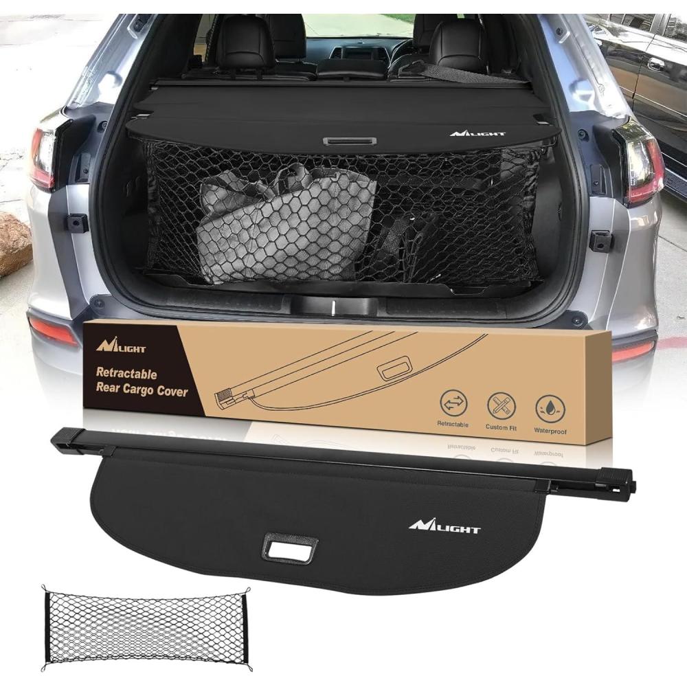 imageNilight Trunk Cargo Cover for Jeep Grand Cherokee Accessories 20112021 Retractable Security Shade Rear Cargo Cover with Trunk Storage Net 1Pack20192023 Jeep Cherokee