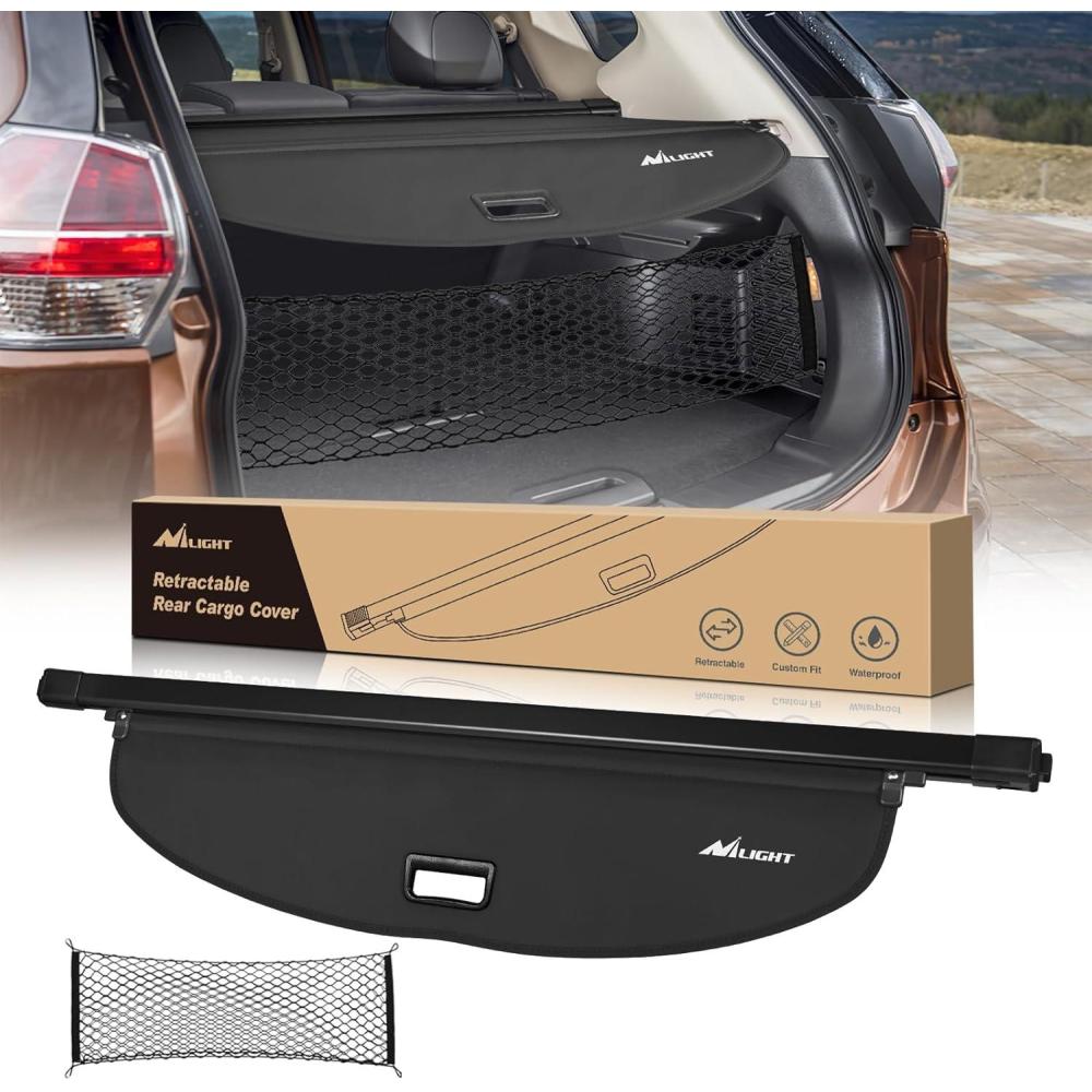 imageNilight Trunk Cargo Cover for Jeep Grand Cherokee L 3 Row 2021 2022 2023 2024 2025 Retractable Security Shade Rear Cargo Cover with Trunk Storage Net20142020 Nissan XTrail Rogue
