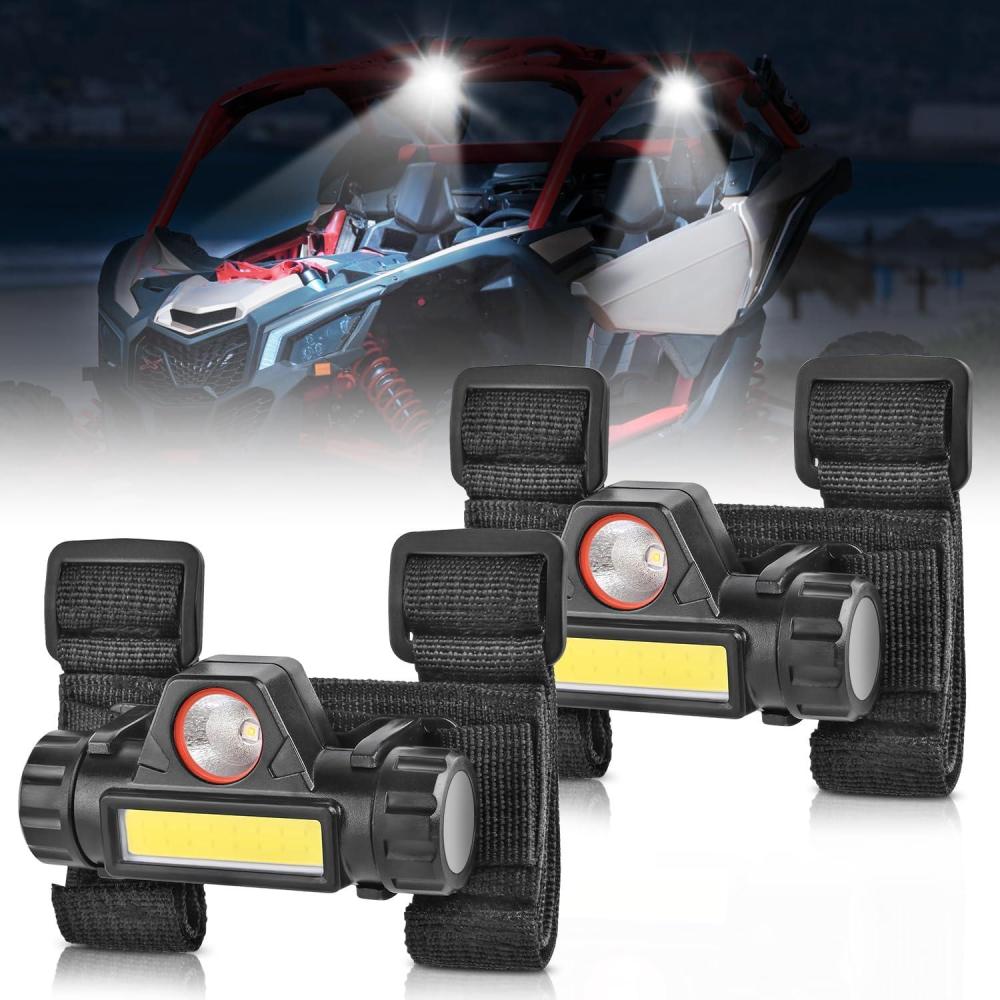 imageNilight UTV Dome Light Universal 1520 Roll Bar Mount LED Interior Spot Flood Combo Beam LED Lights for UTVs ATVs CanAm Polaris RZR Dune Buggy Golf Cart OffRoad Vehicle Boat2PCS UTV Dome Light