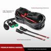 imageNilight  10017W 16AWG DT Connector Wiring Harness Kit LED Light Bar 12V On Off Switch Power Relay Blade Fuse for Off Road Lights LED Work LightONE Lead14AWG Wiring Harness2 Leads