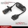 imageNilight  10039W 4 Pin Flat Trailer Wiring Harness Kit 18AWG 25Feet Male 4Feet Female WishboneStyle Wiring Harness Extension kit for Utility Boat Trailer Lights7Pin to 5Pin Coiled Cable