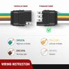 imageNilight  10039W 4 Pin Flat Trailer Wiring Harness Kit 18AWG 25Feet Male 4Feet Female WishboneStyle Wiring Harness Extension kit for Utility Boat Trailer LightsMale End 4Pin Wiring Harness 25inch