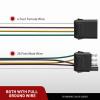 imageNilight  10039W 4 Pin Flat Trailer Wiring Harness Kit 18AWG 25Feet Male 4Feet Female WishboneStyle Wiring Harness Extension kit for Utility Boat Trailer Lights4 Pin Trailer Wiring Harness