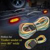 imageNilight  10039W 4 Pin Flat Trailer Wiring Harness Kit 18AWG 25Feet Male 4Feet Female WishboneStyle Wiring Harness Extension kit for Utility Boat Trailer Lights4 Pin Trailer Wiring Harness