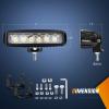 imageNilight  15019SD Led Light Bar 4PCS 18w Spot Driving Fog Light Off Road Lights Boat Lights Driving Lights Led Work Light SUV Jeep Lamp4PCS 18W LED Lights