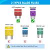 imageNilight  50016R 120 pcs Standard Fuse Assortment kit  5 75 10 15 20 25 30 AMP  Regular APRATO OpenATC Blade Fuses for Cars Trucks BoatsAutomotives2 Years Warranty180PCS 2 Style Fuses wCircuit Tester
