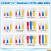 imageNilight  50027R 250 PCS Heat Shrink Spade Connectors Quick Disconnect Wire Connectors Electrical Spade Terminals Heat Shrink Fully Insulated Male and Female Wire Spade Connectors2 Years Warranty840PCS Mixed Crimp Terminals
