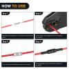 imageNilight  50027R 250 PCS Heat Shrink Spade Connectors Quick Disconnect Wire Connectors Electrical Spade Terminals Heat Shrink Fully Insulated Male and Female Wire Spade Connectors2 Years Warranty100PCS Butt Connectors