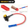 imageNilight  50034R 10 Pack 12V Car AddACircuit Fuse Tap Adapter Mini Atm Apm Blade Fuse Holder with 120 PCS Mini Blade Fuse Assortment Kit 5 75 10 15 20 25 30 AMP for CarsTrucksBoats10Pcs Low Profile Mini