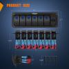 imageNilight  90107D 4 Gang Rocker Switch Panel Waterproof Prewired Switch Panel with USB Charger ampamp Power Socket and Fuse DC 12V 24V Rocker Switch Panel for Car Rv Vehicles Trucks2 Years Warranty6 Gang with USB and Voltmeter