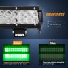 imageNilight  NI06A72W 12Inch 72W Spot Flood Combo Led Light Bar Off Road Lights Boat Lights Fog Light Driving Lights LED Work Light for Trucks 2 Years Warranty WhiteGreen