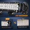 imageNilight  NI06A72W 12Inch 72W Spot Flood Combo Led Light Bar Off Road Lights Boat Lights Fog Light Driving Lights LED Work Light for Trucks 2 Years Warranty WhiteAmber