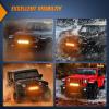 imageNilight  NI06A72W 12Inch 72W Spot Flood Combo Led Light Bar Off Road Lights Boat Lights Fog Light Driving Lights LED Work Light for Trucks 2 Years Warranty WhiteAmber