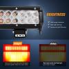 imageNilight  NI06A72W 12Inch 72W Spot Flood Combo Led Light Bar Off Road Lights Boat Lights Fog Light Driving Lights LED Work Light for Trucks 2 Years Warranty WhiteRed