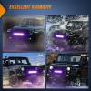 imageNilight  NI06A72W 12Inch 72W Spot Flood Combo Led Light Bar Off Road Lights Boat Lights Fog Light Driving Lights LED Work Light for Trucks 2 Years Warranty WhitePurple