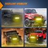 imageNilight  NI06A72W 12Inch 72W Spot Flood Combo Led Light Bar Off Road Lights Boat Lights Fog Light Driving Lights LED Work Light for Trucks 2 Years Warranty WhiteYellow