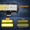 imageNilight  NI06A72W 12Inch 72W Spot Flood Combo Led Light Bar Off Road Lights Boat Lights Fog Light Driving Lights LED Work Light for Trucks 2 Years Warranty WhiteYellow