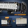 imageNilight  NI06A72W 12Inch 72W Spot Flood Combo Led Light Bar Off Road Lights Boat Lights Fog Light Driving Lights LED Work Light for Trucks 2 Years Warranty WhiteYellow
