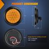 imageNilight  TL18 2PCS 4quot Round Red LED Trailer Tail Lights wSurface Mount Grommet Plugs IP67 Stop Brake Turn Tail Lights for Truck Trailer RV JeepAmber 2pcs 24Led