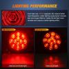 imageNilight  TL18 2PCS 4quot Round Red LED Trailer Tail Lights wSurface Mount Grommet Plugs IP67 Stop Brake Turn Tail Lights for Truck Trailer RV JeepRed 2pcs