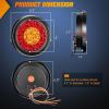 imageNilight  TL18 2PCS 4quot Round Red LED Trailer Tail Lights wSurface Mount Grommet Plugs IP67 Stop Brake Turn Tail Lights for Truck Trailer RV JeepRed Amber 2pcs