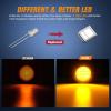 imageNilight 10 PCS 34 Inch Round Mini LED Clearance Light LED Front Rear Side Marker Indicator Light Bullet Marker Light for Truck RV Car Bus Trailer Van Caravan Boat 12V RedAmberAmber 2cs