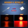 imageNilight 10 PCS 34 Inch Round Mini LED Clearance Light LED Front Rear Side Marker Indicator Light Bullet Marker Light for Truck RV Car Bus Trailer Van Caravan Boat 12V RedAmberRed 4cs