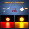 imageNilight 10 PCS 34 Inch Round Mini LED Clearance Light LED Front Rear Side Marker Indicator Light Bullet Marker Light for Truck RV Car Bus Trailer Van Caravan Boat 12V RedAmberRedAmber 4cs