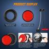 imageNilight 10 PCS 34 Inch Round Mini LED Clearance Light LED Front Rear Side Marker Indicator Light Bullet Marker Light for Truck RV Car Bus Trailer Van Caravan Boat 12V RedAmberRed 2cs