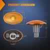 imageNilight 10 PCS Amber Red 38 Inch 6 LED Side Marker Front Rear Indicator Clearance Lamp for 12V Truck Trailer RV Cab Boat Bus LorryAmberRed F350 450 550 19992010