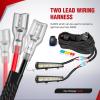 imageNilight 10014W LED Light Bar Wiring Harness Kit 14AWG Heavy Duty 12V 5Pin Rocker Laser On Off Waterproof Switch Power Relay Blade Fuse1 Lead 2 Years Warranty14AWG Wiring Harness 2 Leads w Nylon Wire Loom