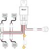 imageNilight 10031W Amber White Dual Color Light Bar Wiring Harness Kit 16AWG with 12V Relay 15A Inline Blade Fuse Push Button Switch for Offroad Driving Light 2 Leads16AWG Wiring Harness4 Leads