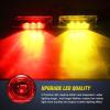 imageNilight 10Pcs 3 Led Trailer Light 39 Inch Front Rear Side Marker Lights Clearance Indicator Waterproof Sealed Surface Mounted Marker Light for RV Truck Trailer UTE UTV 12VAmber Red 10Pcs