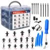 imageNilight 1115Pcs Car Push Retainer Clips Auto Fasteners Kit 32 Most Popular Sizes Nylon Bumper Fender Rivets with 5 Fasteners Remover 10 Cable Ties for Toyota GM Ford Honda Chevy855Pcs