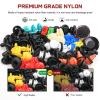 imageNilight 1115Pcs Car Push Retainer Clips Auto Fasteners Kit 32 Most Popular Sizes Nylon Bumper Fender Rivets with 5 Fasteners Remover 10 Cable Ties for Toyota GM Ford Honda Chevy1125Pcs