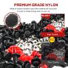 imageNilight 1115Pcs Car Push Retainer Clips Auto Fasteners Kit 32 Most Popular Sizes Nylon Bumper Fender Rivets with 5 Fasteners Remover 10 Cable Ties for Toyota GM Ford Honda Chevy941Pcs