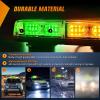 imageNilight 12 Inch Roof Top Strobe Lights 48LED Hazard Light Emergency Safety Warning LED Flashing Bar Magnetic Mount 12V 24V Cars Trucks Tractors Snow Plows Construction VehiclesAmber and Green