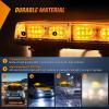 imageNilight 12 Inch Roof Top Strobe Lights 48LED Hazard Light Emergency Safety Warning LED Flashing Bar Magnetic Mount 12V 24V Cars Trucks Tractors Snow Plows Construction VehiclesAmber