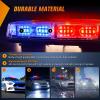 imageNilight 12 Inch Roof Top Strobe Lights 48LED Hazard Light Emergency Safety Warning LED Flashing Bar Magnetic Mount 12V 24V Cars Trucks Tractors Snow Plows Construction VehiclesBlue and Red