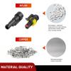 imageNilight 120PCS 1 Pin Electrical Connector Plug Male Female Terminal Wire Connectors Waterproof One Way Automotive Connect Set for Car Truck Motorcycle Marine Boat 20 Sets1Pin Connector 200Pcs