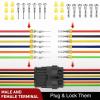 imageNilight 120PCS 1 Pin Electrical Connector Plug Male Female Terminal Wire Connectors Waterproof One Way Automotive Connect Set for Car Truck Motorcycle Marine Boat 20 Sets6Pin Connector 200Pcs