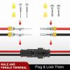 imageNilight 120PCS 1 Pin Electrical Connector Plug Male Female Terminal Wire Connectors Waterproof One Way Automotive Connect Set for Car Truck Motorcycle Marine Boat 20 Sets2Pin Connector 200Pcs