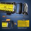 imageNilight 12Inch 300W LED Light Bar Spot Flood Amber White Strobe 6 Modes with Memory Function OffRoad Truck Car ATV SUV Cabin Boat with 16AWG Wiring Harness Kit1 Lead1PC Amber Lights Wiring