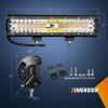 imageNilight 12Inch 300W LED Light Bar Spot Flood Amber White Strobe 6 Modes with Memory Function OffRoad Truck Car ATV SUV Cabin Boat with 16AWG Wiring Harness Kit1 Lead1PC Amber White 6 Modes Lights Wiring