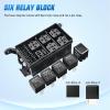 imageNilight 12V Fuse Relay Box 6 Relays 6 Slots ATC ATO Blade Fuse Holder 4Pin 5Pin Terminal 40A Relay Waterproof Block Kit Universal for Automotive Car Truck Camper Marine BoatFuse and Relay Block