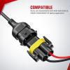 imageNilight 16AWG Heavy Duty Wiring Harness Kit  12V 5PIN Rocker Switch Relay Blade Fuse Socket Connector  Compatible with 9005 9006 9140 9145 HB3 H10 Fog Light Bulbs9005 Fog Light Wiring Harness