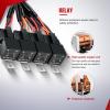 imageNilight 16AWG LED Light Bar Wiring Harness Kit 12V OnOff 3 Gang LED Pod Lights Rocker Switch Panel Power Relay Fuse 5Pin Toggle for Cars Boat ATV Trucks6 Leads4Gang Rocker Switch 16AWG Wiring Harness