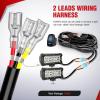 imageNilight 16AWG Wiring Harness Kit 1 Lead Specially Customized for 6 Modes Amber White Strobe Light Bar Off Road LED Work Light 12V On Off Switch Remember Function Reset Function2 Leads5PIN SwitchWiring Harness