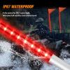 imageNilight 1PCS 4FT LED Whip Light with Aluminum Base Red Color Safety Warning Pole Lighted Antenna Whips for RZR Polaris Dune Buggy OffRoad Truck UTV ATV1PC Red